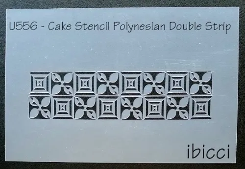 ibicci Cake stencil - Polynesian Double strip
